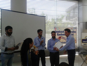 Certificate distribution after completion of training